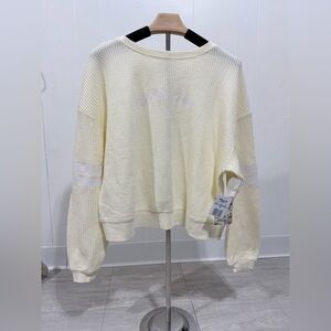 Pink Republic Cream Crew Neck Sweater